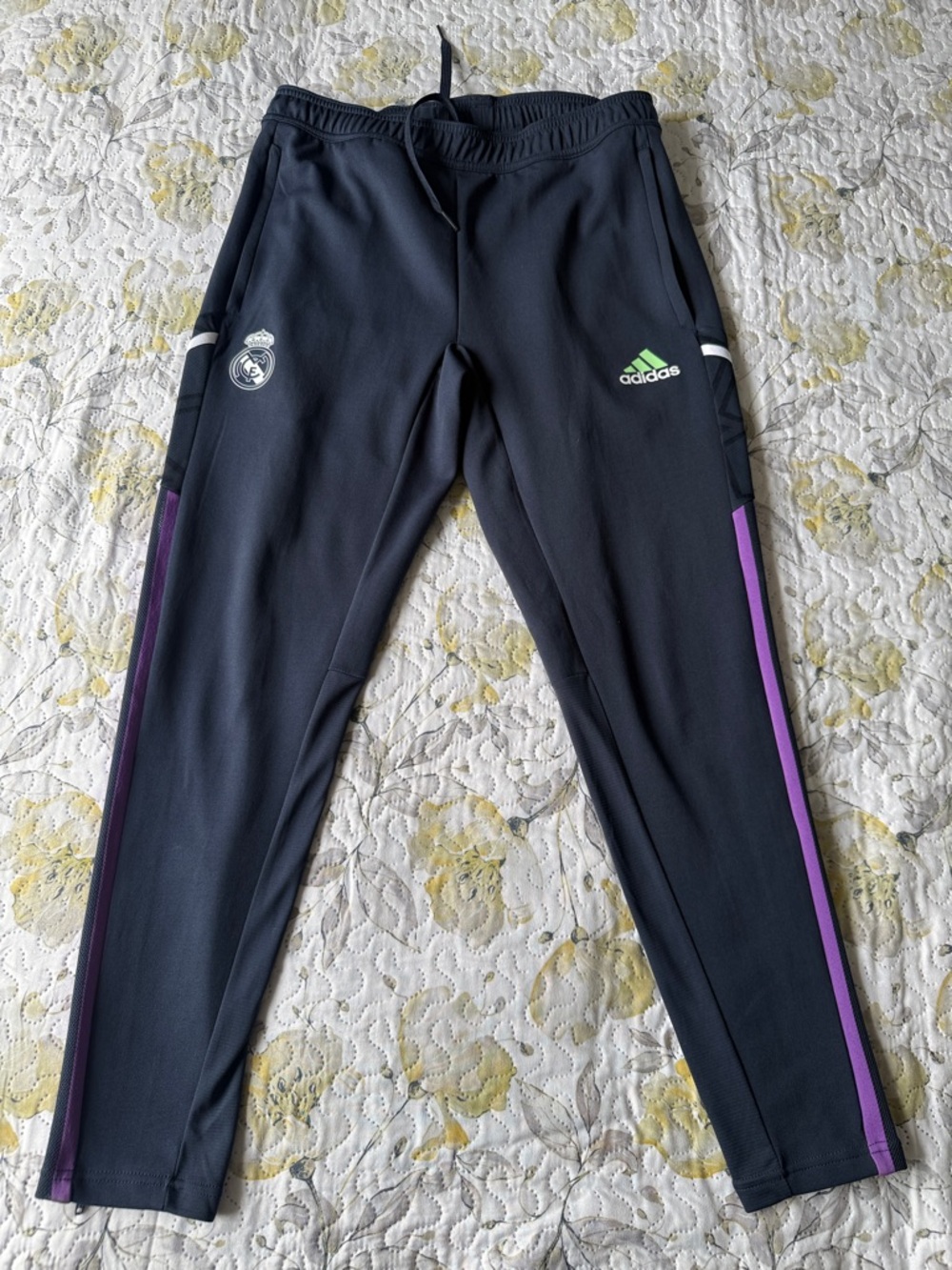 Adidas training pants with Real Madrid logo